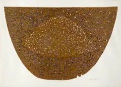 Trudi Dicks, Orange Home, linocut on paper
