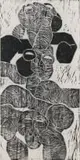 An Unborn Child Tha (sic) Avenged by Nathaniel Ntwayakgosi Mokgosi, woodcut on onion skin paper, sold Mar 2024