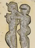 Cecil Skotnes, Two Figures in Yellow