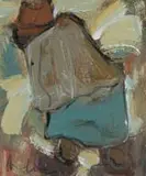 Stooping Woman by Frans Claerhout, oil on card, sold Mar 2024
