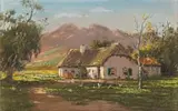 Tinus de Jongh, Thatched Cottage, pastel on card
