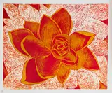 Trudi Dicks, Rohevaria Lolly, linocut on paper