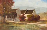 Cape Dutch Farmhouse by Errol Boyley, oil on board, offered Mar 2024