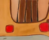Abstract in Red and Brown by Trevor Coleman, oil on paper, offered Mar 2024