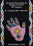 Esther Mahlangu, Hand Surgery- an Art Poster, 2003, offset lithograph on paper