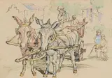 Donkey Cart by Gregoire Boonzaier, watercolour on paper, sold Mar 2024