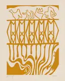 Eros by Walter Battiss, colour screenprint on paper, sold Mar 2024