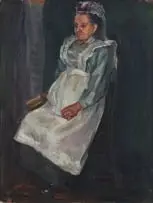 Florence Zerffi, Nanny, oil on canvas laid down on board