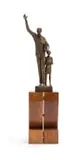 Maureen Quin, Mandela and Child, bronze on a reclaimed Cape Yellowood plinth