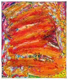 Bill Ainslie, Abstract in Orange, oil on canvas