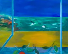Olivia Scholnick, Sea View, oil on canvas