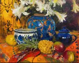 Mari Vermeulen-Breedt, Still Life with Blue Vase I