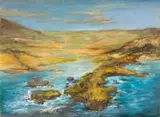 Joan Cundall-Allen, Rock Pools, oil on canvas