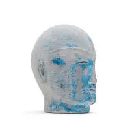 Anton Smit, Blue Head, ciment fondu