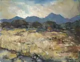 Brenda Martin, Swartberg Mountains, oil on canvas laid down on board