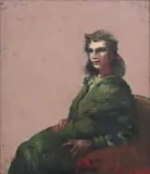 Tadeusz Jaroszynski, Seated Figure, oil on canvas