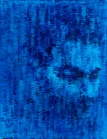 Claude Chandler, Blue Abstract, acrylic on canvas