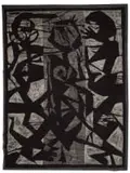 Cecil Skotnes, Three Figures-Black and White, tapestry, 2019
