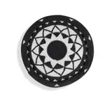 Bonface Cele, A Zulu black and white telephone wire platter, 2023, circular, with black and white mandala pattern