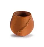 Mgongo Ngubane, A Threads of Africa copper wire and brass bowl, 2020, with diagonal beaded decoration