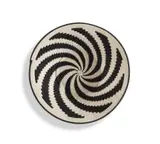 Tintsaba Alice Ndwandwa, A Tintsaba coiled sisal basket, 2023, woven in black and cream spiral pattern