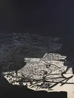 Quinten Edward Williams, Aerial Landscape, acrylic and chalk on canvas