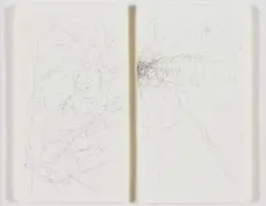 Marcus Neustetter, Abstract Composition, diptych, ink on paper