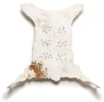 Juliet Armstrong, Ingcayi (Pregnancy Apron), mixed media and bone china with gold leaf