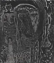 Dikgwele Paul Molete, Chaos Within my Being, etching on paper