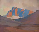 Mountain Landscape with Clouds by Jacobus Hendrik Pierneef, oil on board, sold Jan 2024