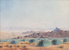 Axel Eriksson, Namibian Landscape, oil on canvas