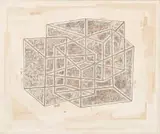 Gerhard Marx, Solid Objects I, reconfigured map of fragments on canvas