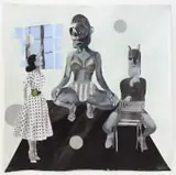 Owelema by Teresa Kutala Firmino, mixed media on canvas, sold Nov 2023