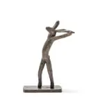 Guy Du Toit, Dancing Hare, bronze with a brown patina