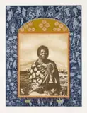 Sue Williamson, Virginia Mngoma, from A Few South Africans series, photo etching and screenprint collage on paper