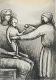 Henry Moore, Mother and Child XXI, etching and aquatint on paper