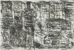 David Koloane, City Traffic I, etching on paper