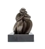 Isaac Kahn, Motherhood, bronze with a brown patina, on a granite base