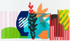 Maser, Nocturnal Life, lithograph, relief print, acrylic paint and collage on paper