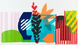 Maser, Nocturnal Life, lithograph, relief print, acrylic paint and collage on paper