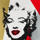Sunday B. Morning, Golden Marilyn, colour screenprint on museum board