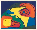 Karel Appel, La Maman aux Yeux Bleus (Mother with Blue Eyes), colour screenprint on paper