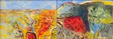 André Naudé, Abstract Landscape, diptych