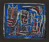 Norman Catherine, Cat, gouache on paper