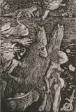 Johann Louw, Forest Creatures, etching and aquatint on paper