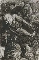 Figures by Johann Louw, etching and aquatint on paper, sold Feb 2024