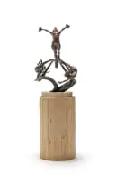 Tienie Pritchard, The Water Nymphs Maquette, bronze with a brown patina, on an Acrylic One base