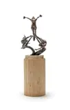 Tienie Pritchard, The Water Nymphs Maquette, bronze with a brown patina, on an Acrylic One base