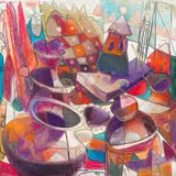 Robert Slingsby, Vanish in the Years, mixed media on canvas