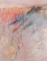 Fred Schimmel, Untitled (Abstract in Pink), oil and pastel on paper